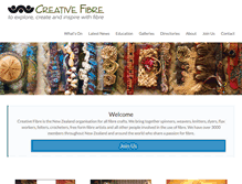 Tablet Screenshot of creativefibre.org.nz
